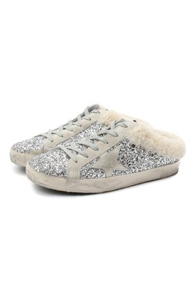 Женские кожаные кеды subot GOLDEN GOOSE DELUXE BRAND серебряного цвета по цене 41400 руб., арт. GWF00110.F000298 | Фото 1 Женские кожаные кеды subot GOLDEN GOOSE DELUXE BRAND серебряного цвета, арт. GWF00110.F000298 | Фото 1