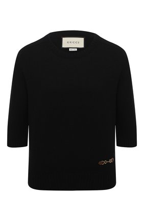 Женский кашемировый пуловер GUCCI черного цвета по цене 97200 руб., арт. 628389/XKBH9 | Фото 1 Женский кашемировый пуловер GUCCI черного цвета, арт. 628389/XKBH9 | Фото 1