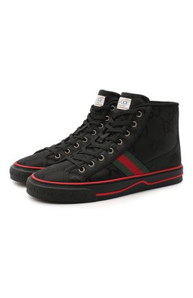 Женские текстильные кеды tennis 1977 GUCCI черного цвета по цене 48900 руб., арт. 629241/H9H80 | Фото 1 Женские текстильные кеды tennis 1977 GUCCI черного цвета, арт. 629241/H9H80 | Фото 1