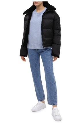 Женский кашемировый свитер LANVIN голубого цвета по цене 99500 руб., арт. RW-T0694M-MR06-H20 | Фото 2 Женский кашемировый свитер LANVIN голубого цвета, арт. RW-T0694M-MR06-H20 | Фото 2
