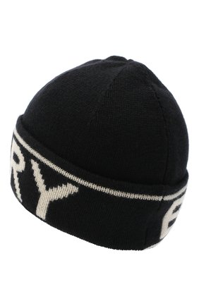 Женская кашемировая шапка BURBERRY черного цвета, арт. 8023982 | Фото 2 (Материал: Шерсть, Кашемир, Текстиль)
