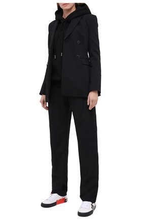 Женские брюки OFF-WHITE черного цвета по цене 62400 руб., арт. 0WCA114E20FAB0021000 | Фото 2 Женские брюки OFF-WHITE черного цвета, арт. 0WCA114E20FAB0021000 | Фото 2