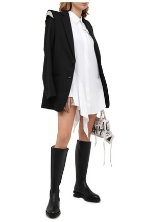 Женское хлопковое платье OFF-WHITE белого цвета по цене 78750 руб., арт. 0WDB216E20FAB0030110 | Фото 2 Женское хлопковое платье OFF-WHITE белого цвета, арт. 0WDB216E20FAB0030110 | Фото 2