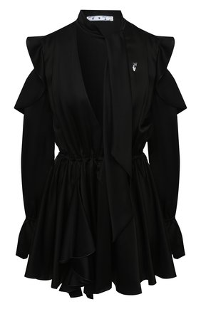Женское платье OFF-WHITE черного цвета по цене 99500 руб., арт. 0WDB254E20FAB0011001 | Фото 1 Женское платье OFF-WHITE черного цвета, арт. 0WDB254E20FAB0011001 | Фото 1