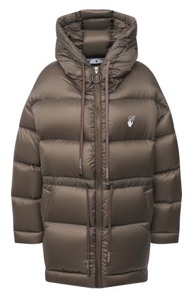 Женский пуховая куртка OFF-WHITE хаки цвета по цене 139500 руб., арт. 0WEA211E20FAB0016301 | Фото 1 Женский пуховая куртка OFF-WHITE хаки цвета, арт. 0WEA211E20FAB0016301 | Фото 1