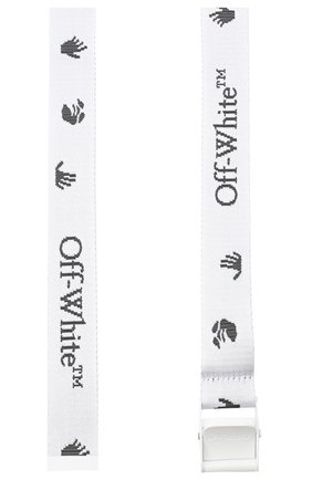 Женский текстильный ремень OFF-WHITE белого цвета по цене 21950 руб., арт. 0WRB035E20FAB0010110 | Фото 2 Женский текстильный ремень OFF-WHITE белого цвета, арт. 0WRB035E20FAB0010110 | Фото 2