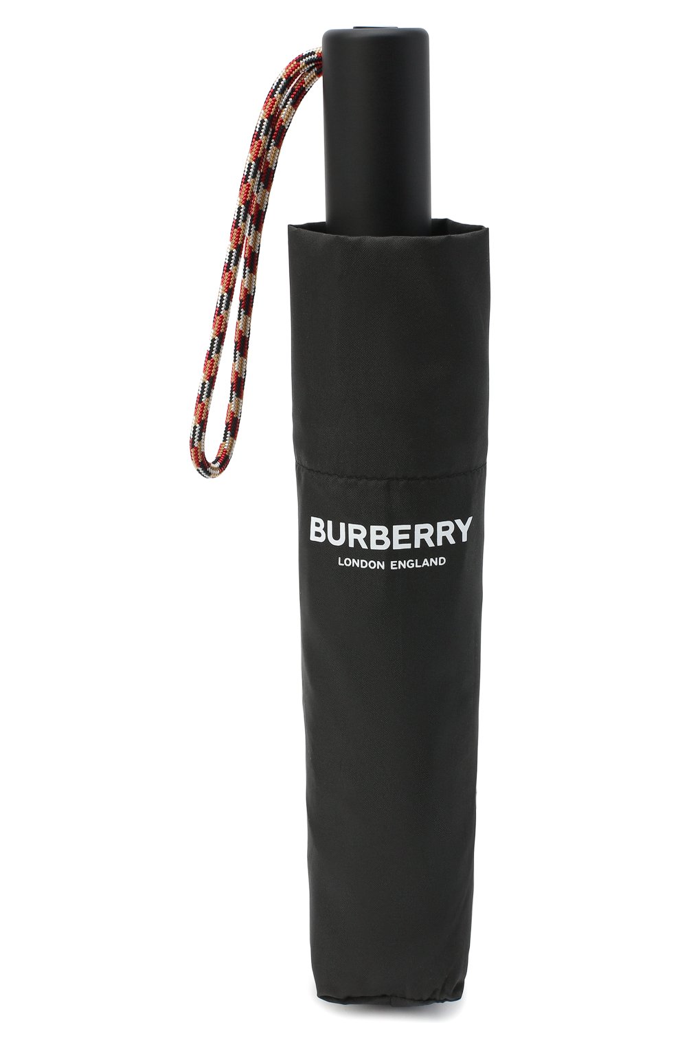 Женский складной зонт BURBERRY черного цвета, арт. 8033272 | Фото 4 (Материал: Текстиль, Синтетический материал)