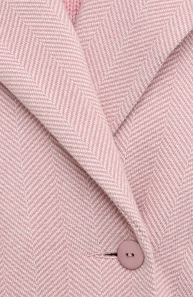 Женское шерстяное пальто PEFORGIRLS розового цвета, арт. PE.100.2022.09.00104.610 | Фото 5 (Материал внешний: Шерсть; Рукава: Длинные; Длина (верхняя одежда): Длинные; Материал подклада: Вискоза; 1-2-бортные: Двубортные; Стили: Кэжуэл)