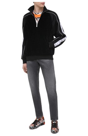 Мужские кожаные кеды portofino DOLCE & GABBANA оранжевого цвета по цене 64000 руб., арт. CS1772/AX909 | Фото 2 Мужские кожаные кеды portofino DOLCE & GABBANA оранжевого цвета, арт. CS1772/AX909 | Фото 2