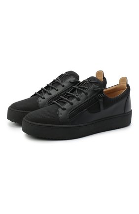 Мужские комбинированные кеды frankie GIUSEPPE ZANOTTI DESIGN черного цвета по цене 49950 руб., арт. RU00072/001 | Фото 1 Мужские комбинированные кеды frankie GIUSEPPE ZANOTTI DESIGN черного цвета, арт. RU00072/001 | Фото 1