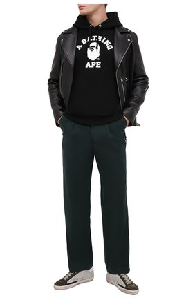 Мужские комбинированные кеды superstar GOLDEN GOOSE DELUXE BRAND хаки цвета по цене 33100 руб., арт. GMF00101.F000370 | Фото 2 Мужские комбинированные кеды superstar GOLDEN GOOSE DELUXE BRAND хаки цвета, арт. GMF00101.F000370 | Фото 2