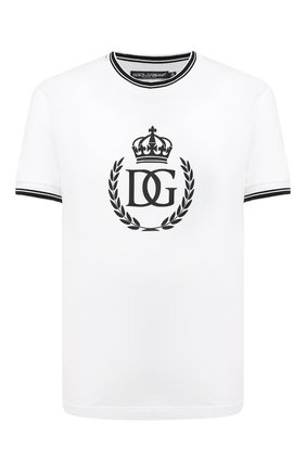 Мужская хлопковая футболка DOLCE & GABBANA белого цвета по цене 36300 руб., арт. G8KC0T/G7XLN | Фото 1 Мужская хлопковая футболка DOLCE & GABBANA белого цвета, арт. G8KC0T/G7XLN | Фото 1