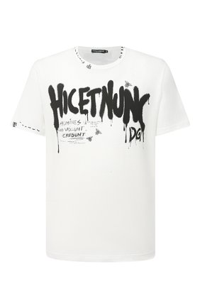 Мужская хлопковая футболка DOLCE & GABBANA белого цвета по цене 47050 руб., арт. G8KBAZ/FI726 | Фото 1 Мужская хлопковая футболка DOLCE & GABBANA белого цвета, арт. G8KBAZ/FI726 | Фото 1