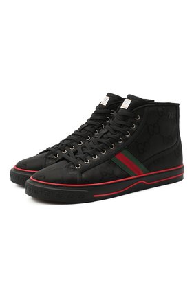 Мужские текстильные кеды gucci tennis 1977 GUCCI черного цвета по цене 54200 руб., арт. 628717/H9H80 | Фото 1 Мужские текстильные кеды gucci tennis 1977 GUCCI черного цвета, арт. 628717/H9H80 | Фото 1