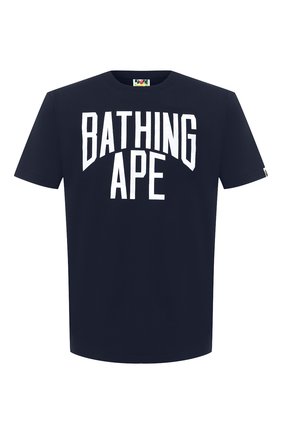 Мужская хлопковая футболка BAPE темно-синего цвета по цене 9950 руб., арт. 1G80110019 | Фото 1 Мужская хлопковая футболка BAPE темно-синего цвета, арт. 1G80110019 | Фото 1