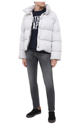 Мужская хлопковая футболка BAPE темно-синего цвета по цене 9950 руб., арт. 1G80110019 | Фото 2 Мужская хлопковая футболка BAPE темно-синего цвета, арт. 1G80110019 | Фото 2