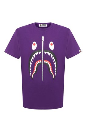 Мужская хлопковая футболка BAPE фиолетового цвета по цене 14500 руб., арт. 1G80109011 | Фото 1 Мужская хлопковая футболка BAPE фиолетового цвета, арт. 1G80109011 | Фото 1