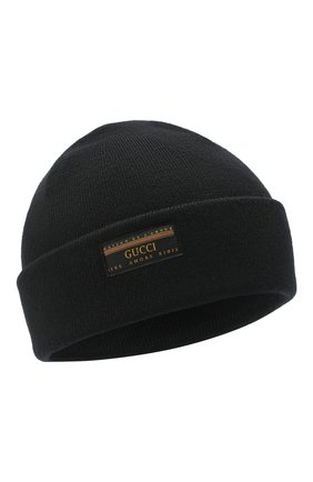 Мужская шерстяная шапка GUCCI черного цвета по цене 29800 руб., арт. 612118/4G332 | Фото 1 Мужская шерстяная шапка GUCCI черного цвета, арт. 612118/4G332 | Фото 1 (Материал: Текстиль, Шерсть; Кросс-КТ: Трикотаж)