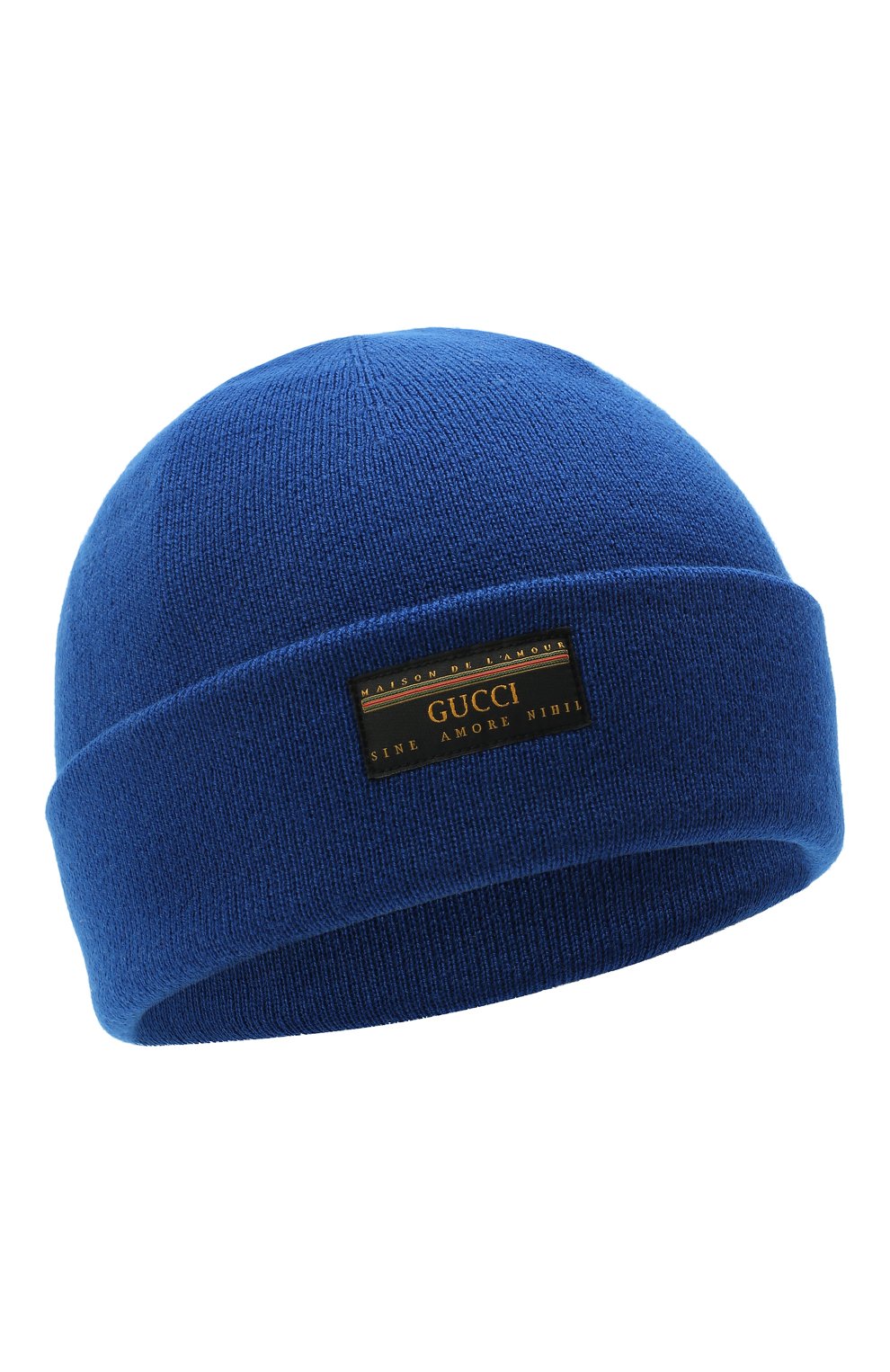 Мужская шерстяная шапка GUCCI синего цвета, арт. 612118/4G332 | Фото 1