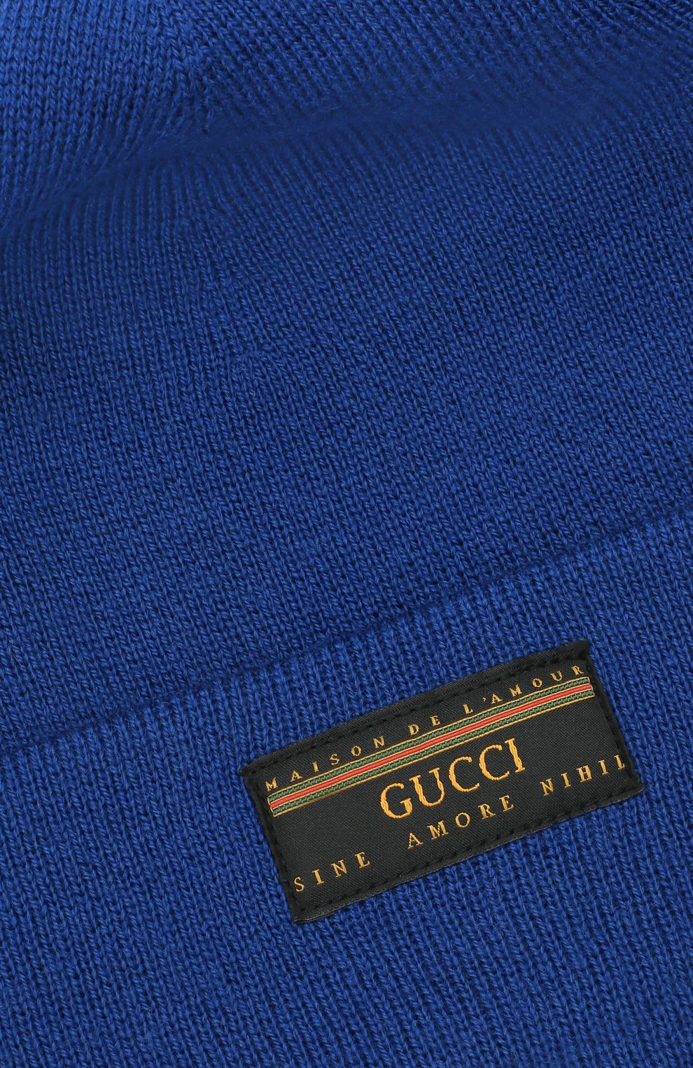 Мужская шерстяная шапка GUCCI синего цвета по цене 22000 руб., арт. 612118/4G332 | Фото 3 Мужская шерстяная шапка GUCCI синего цвета, арт. 612118/4G332 | Фото 3