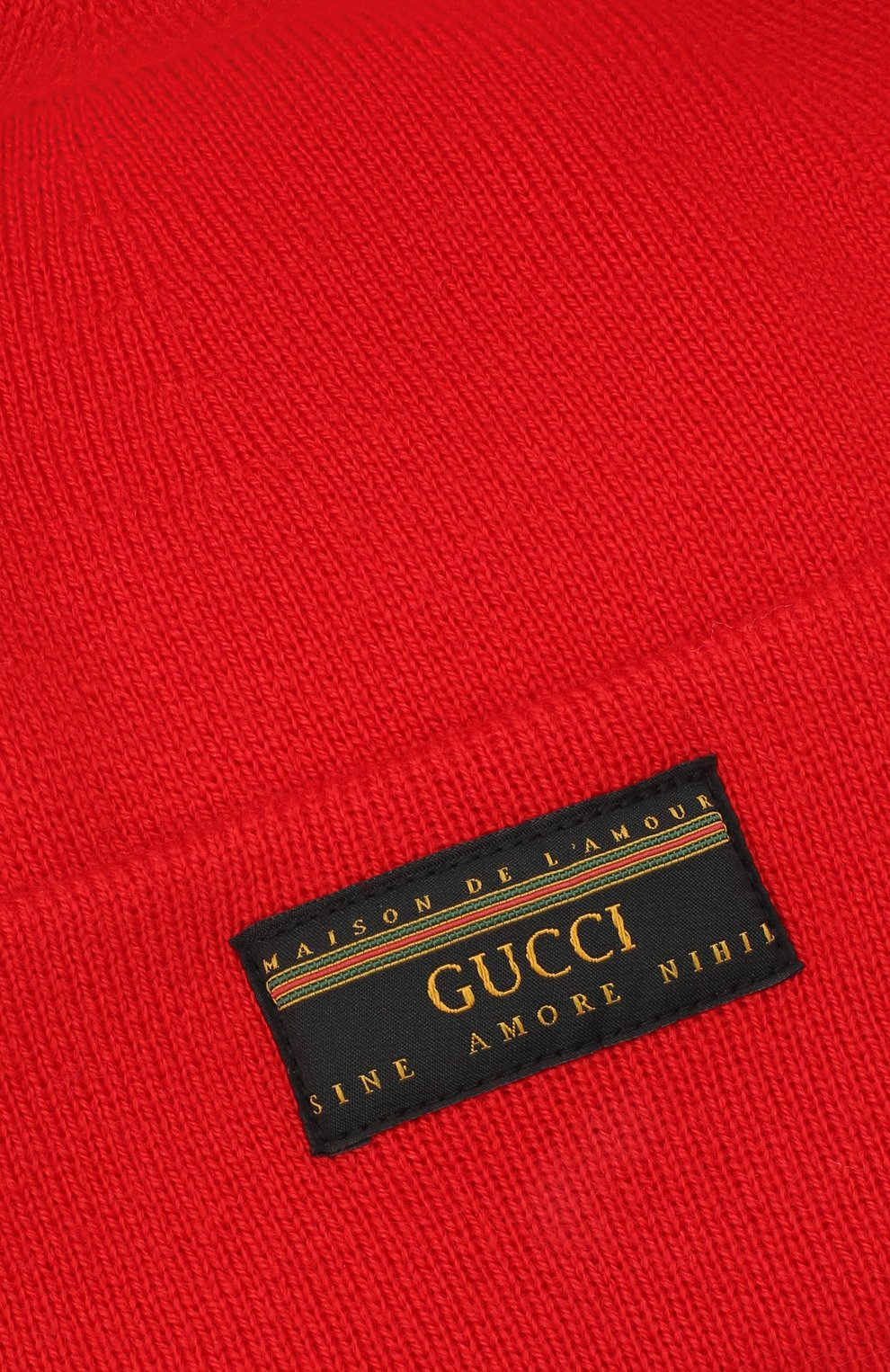 Мужская шерстяная шапка GUCCI красного цвета по цене 22000 руб., арт. 612118/4G332 | Фото 3 Мужская шерстяная шапка GUCCI красного цвета, арт. 612118/4G332 | Фото 3