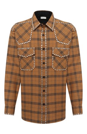 Мужская хлопковая рубашка DRIES VAN NOTEN светло-коричневого цвета по цене 89950 руб., арт. 202-20723-1266 | Фото 1 Мужская хлопковая рубашка DRIES VAN NOTEN светло-коричневого цвета, арт. 202-20723-1266 | Фото 1