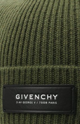 Мужская шапка из шерсти и кашемира GIVENCHY хаки цвета по цене 25100 руб., арт. GVCAP1/U1845 | Фото 3 Мужская шапка из шерсти и кашемира GIVENCHY хаки цвета, арт. GVCAP1/U1845 | Фото 3