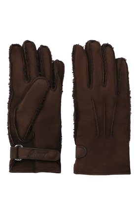 Мужские замшевые перчатки BRIONI темно-коричневого цвета, арт. 05SI0L/09727 | Фото 2 (Мужское Кросс-КТ: Кожа и замша; Материал: Замша, Натуральная кожа; Региональные ограничения белый список (Axapta Mercury): RU)