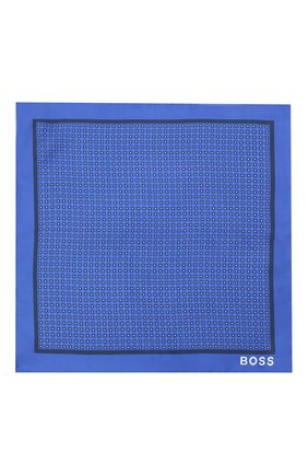 Мужской шелковый платок BOSS синего цвета по цене 4500 руб., арт. 50441130 | Фото 3 Мужской шелковый платок BOSS синего цвета, арт. 50441130 | Фото 3