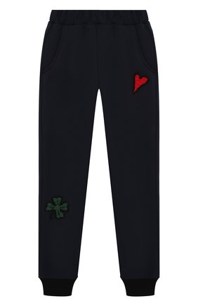 Детские хлопковые джоггеры SONIA RYKIEL ENFANT темно-синего цвета по цене 13500 руб., арт. 20W1PA01 | Фото 1 Детские хлопковые джоггеры SONIA RYKIEL ENFANT темно-синего цвета, арт. 20W1PA01 | Фото 1