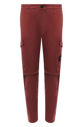 Мужской хлопковые брюки-карго STONE ISLAND бордового цвета по цене 28350 руб., арт. 731531310 | Фото 1 Мужской хлопковые брюки-карго STONE ISLAND бордового цвета, арт. 731531310 | Фото 1