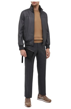 Мужская кожаная борсетка BRIONI черного цвета по цене 110500 руб., арт. 0HTT0L/P9721 | Фото 2 Мужская кожаная борсетка BRIONI черного цвета, арт. 0HTT0L/P9721 | Фото 2