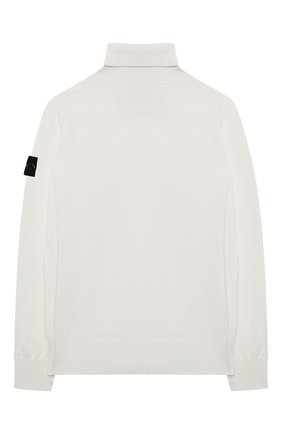 Детская шерстяная водолазка STONE ISLAND белого цвета по цене 15350 руб., арт. 7316503A4/14 | Фото 2 Детская шерстяная водолазка STONE ISLAND белого цвета, арт. 7316503A4/14 | Фото 2