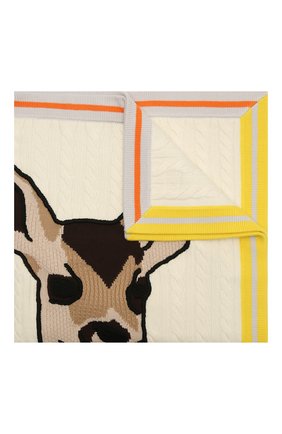 Детского шерстяное одеяло BURBERRY белого цвета, арт. 8027650 | Фото 1 (Материал: Шерсть, Текстиль)