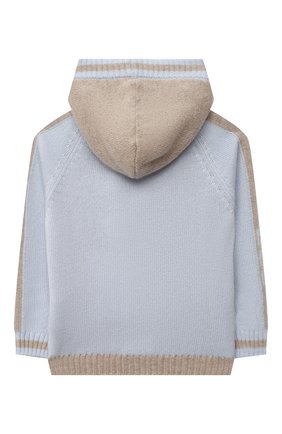 Детский кашемировый кардиган FENDI голубого цвета по цене 59950 руб., арт. BUG047/A8LH/12M-24M | Фото 2 Детский кашемировый кардиган FENDI голубого цвета, арт. BUG047/A8LH/12M-24M | Фото 2