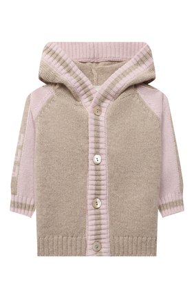 Детский кашемировый кардиган FENDI розового цвета по цене 59950 руб., арт. BUG047/A8LH/3M-9M | Фото 1 Детский кашемировый кардиган FENDI розового цвета, арт. BUG047/A8LH/3M-9M | Фото 1