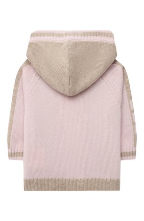 Детский кашемировый кардиган FENDI розового цвета по цене 59950 руб., арт. BUG047/A8LH/3M-9M | Фото 2 Детский кашемировый кардиган FENDI розового цвета, арт. BUG047/A8LH/3M-9M | Фото 2