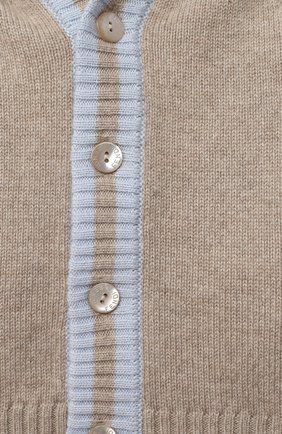 Детский кашемировый кардиган FENDI голубого цвета по цене 59950 руб., арт. BUG047/A8LH/3M-9M | Фото 3 Детский кашемировый кардиган FENDI голубого цвета, арт. BUG047/A8LH/3M-9M | Фото 3