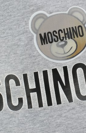 Детского хлопковая шапка MOSCHINO серого цвета по цене 5980 руб., арт. HMX00Z/LDA16 | Фото 3 Детского хлопковая шапка MOSCHINO серого цвета, арт. HMX00Z/LDA16 | Фото 3 (Материал: Текстиль, Хлопок)