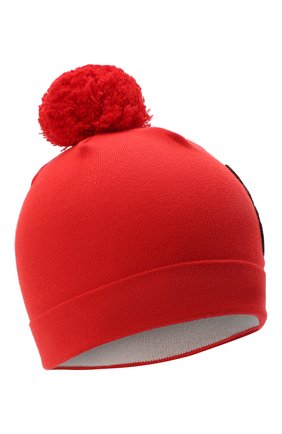 Детского хлопковая шапка MOSCHINO красного цвета, арт. HUX014/LHE03 | Фото 1 (Материал: Текстиль, Хлопок; Региональные ограничения белый список (Axapta Mercury): RU)