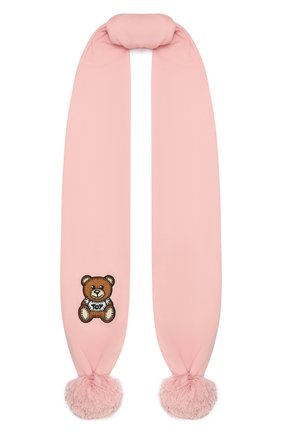 Детский хлопковый шарф MOSCHINO розового цвета по цене 10700 руб., арт. HUX016/LHE03 | Фото 1 Детский хлопковый шарф MOSCHINO розового цвета, арт. HUX016/LHE03 | Фото 1