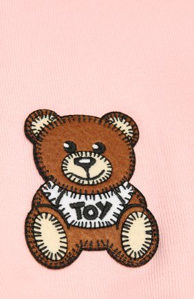 Детский хлопковый шарф MOSCHINO розового цвета, арт. HUX016/LHE03 | Фото 2 (Материал: Хлопок, Текстиль; Региональные ограничения белый список (Axapta Mercury): RU)