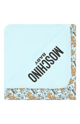 Детского хлопковое одеяло MOSCHINO голубого цвета по цене 9950 руб., арт. M8B000/LDB46 | Фото 1 Детского хлопковое одеяло MOSCHINO голубого цвета, арт. M8B000/LDB46 | Фото 1