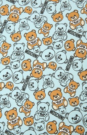 Детского хлопковое одеяло MOSCHINO голубого цвета по цене 9950 руб., арт. M8B000/LDB46 | Фото 2 Детского хлопковое одеяло MOSCHINO голубого цвета, арт. M8B000/LDB46 | Фото 2