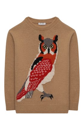 Детский пуловер DOLCE & GABBANA бежевого цвета по цене 27200 руб., арт. L4KW85/JAM04/2-6 | Фото 1 Детский пуловер DOLCE & GABBANA бежевого цвета, арт. L4KW85/JAM04/2-6 | Фото 1