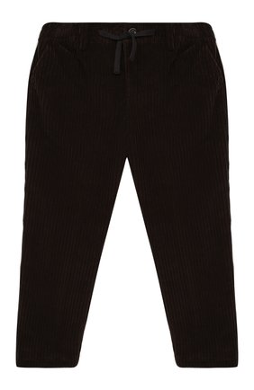 Детские хлопковые брюки DOLCE & GABBANA темно-коричневого цвета по цене 21150 руб., арт. L43P32/G7XJW/2-6 | Фото 1 Детские хлопковые брюки DOLCE & GABBANA темно-коричневого цвета, арт. L43P32/G7XJW/2-6 | Фото 1