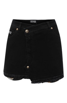 Женская джинсовая юбка VERSACE JEANS COUTURE черного цвета по цене 33850 руб., арт. A9HZA32D-ZDP852 CUT 0UT/ALL4Z | Фото 1 Женская джинсовая юбка VERSACE JEANS COUTURE черного цвета, арт. A9HZA32D-ZDP852 CUT 0UT/ALL4Z | Фото 1