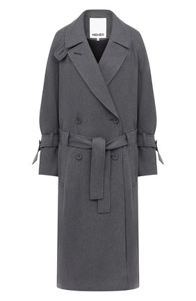Женское пальто из вискозы и шерсти KENZO серого цвета по цене 132500 руб., арт. FA62MA0345AL | Фото 1 Женское пальто из вискозы и шерсти KENZO серого цвета, арт. FA62MA0345AL | Фото 1