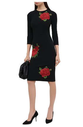 Женские текстильные туфли DOLCE & GABBANA черного цвета по цене 69050 руб., арт. CD1606/AX385 | Фото 2 Женские текстильные туфли DOLCE & GABBANA черного цвета, арт. CD1606/AX385 | Фото 2 (Подошва: Плоская; Материал внешний: Текстиль; Материал внутренний: Текстиль, Натуральная кожа; Каблук тип: Шпилька; Каблук высота: Высокий)