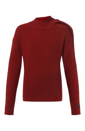 Мужской хлопковый свитер Y/PROJECT бордового цвета по цене 51550 руб., арт. MPULL52-S19 Y21 | Фото 1 Мужской хлопковый свитер Y/PROJECT бордового цвета, арт. MPULL52-S19 Y21 | Фото 1